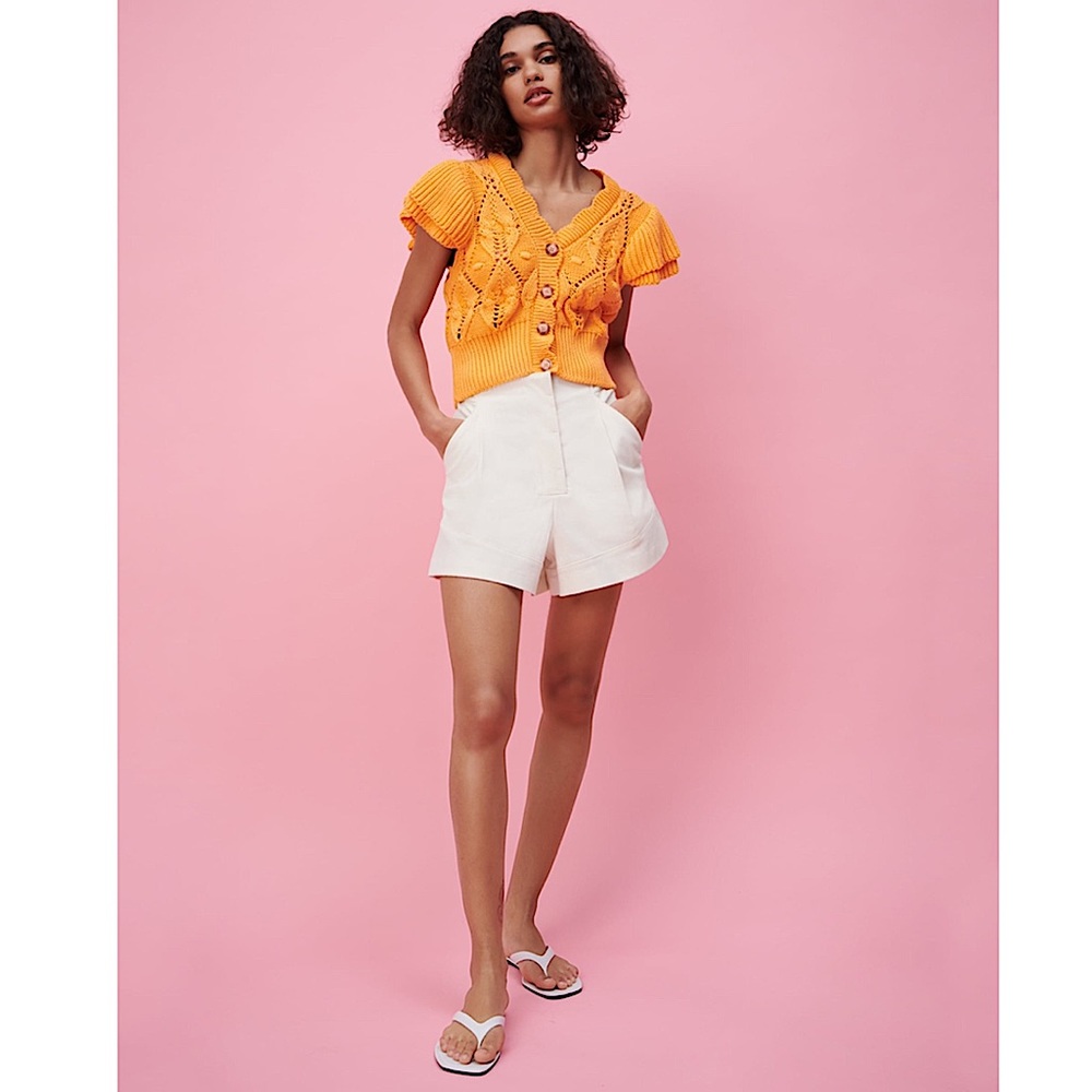 ZARA Knit Vest With Ruffles - Picture 6 of 9